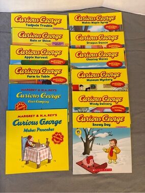 Curious George Children's Book Lot - 12 Soft Cover Books